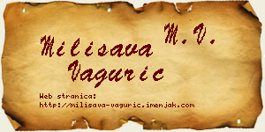 Milisava Vagurić vizit kartica